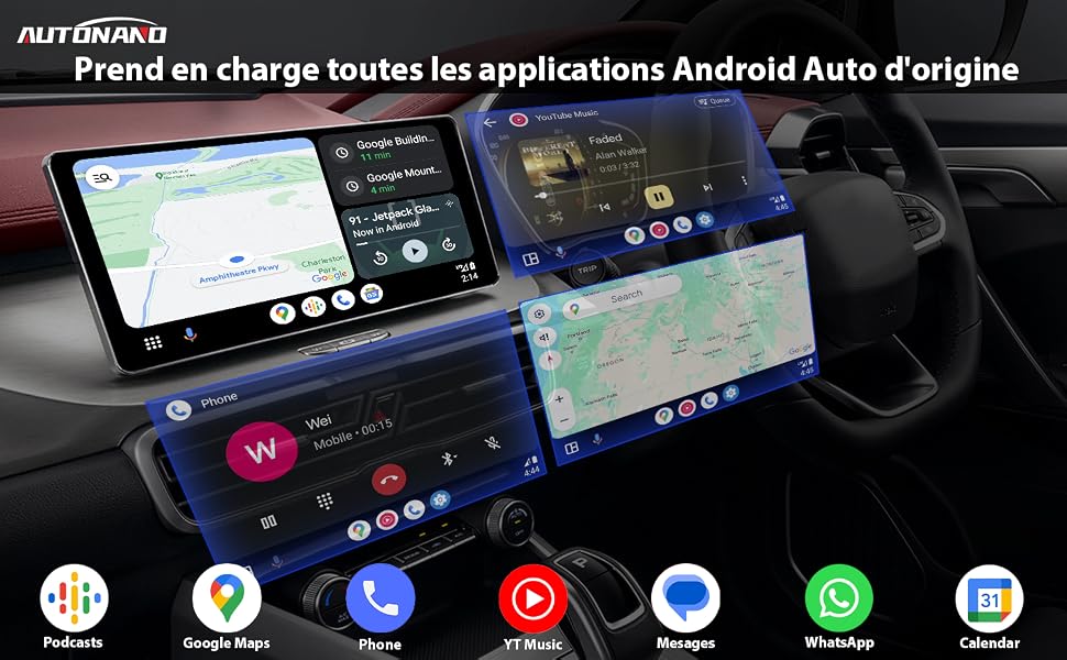 Unterstützt alle Original-Android-Auto-Apps