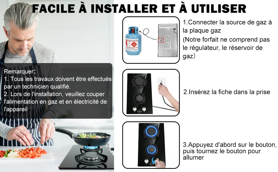 plaque de cuisson gaz 2 feux