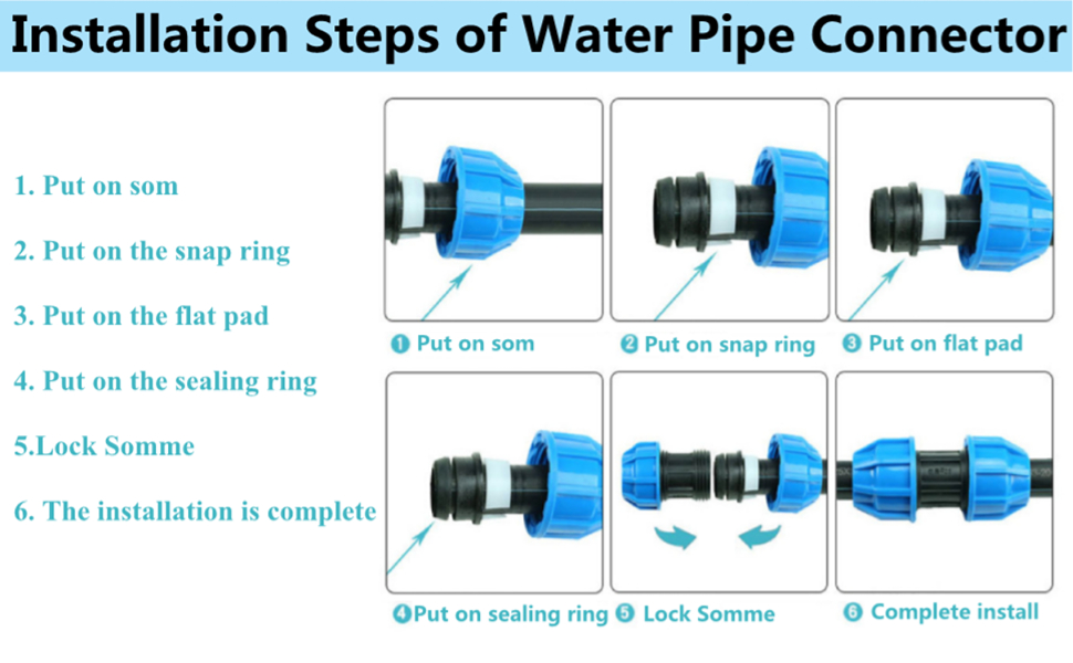 PE Plastic Straight Connector