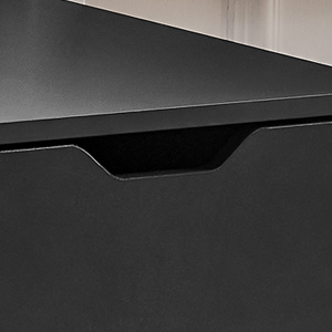 Office container black slotted handle