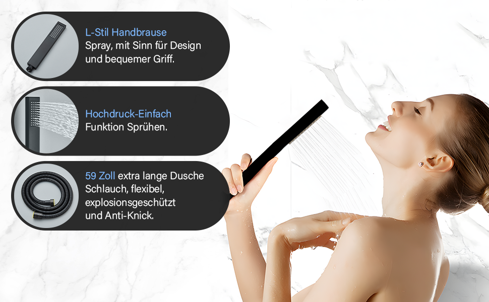 Robinet de douche encastré