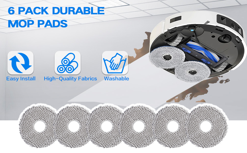 Kit De Serpillère Et Tampon De Rechange Pour Aspirateur Robot ECOVACS