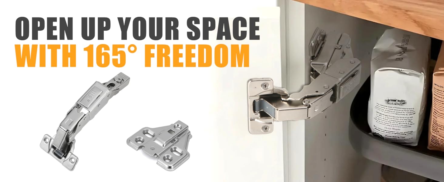 165 degree cabinet hinge