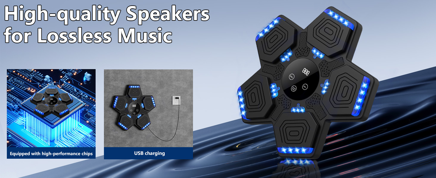 Machine de boxe musicale pour adultes, 9 vitesses, avec gants de boxe, affichage LED, installation murale, compatible Bluetooth, réglage de la vitesse