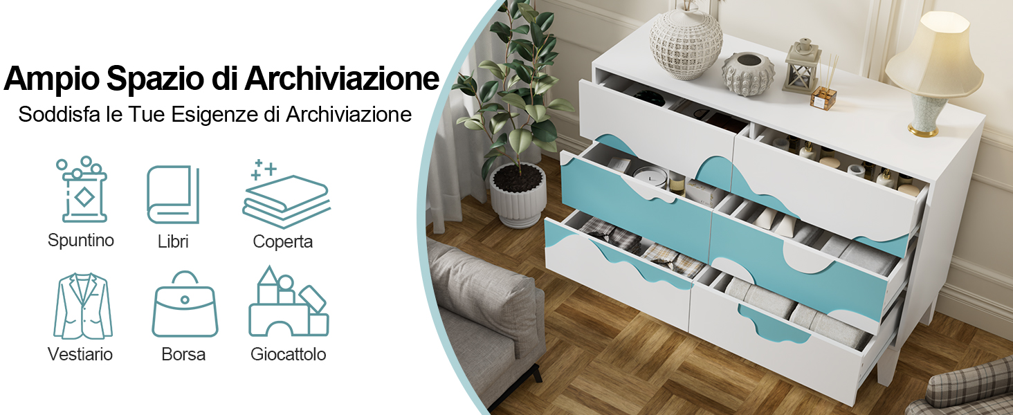 ampio spazio di archiviazione
