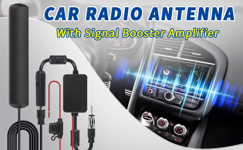 Car Stereo FM AM Radio Antenna Signal Booster Amplifier