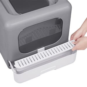 bac à litière chat lapin xxl design anti odeur maison de toilette meuble tiroir caisse chat litiere