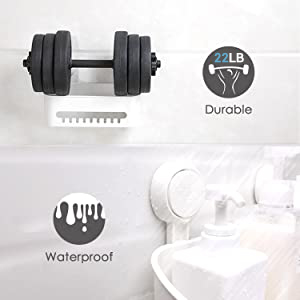 ilikable Etagère de Douche Ventouse Serviteur de Douche sans Perçage
