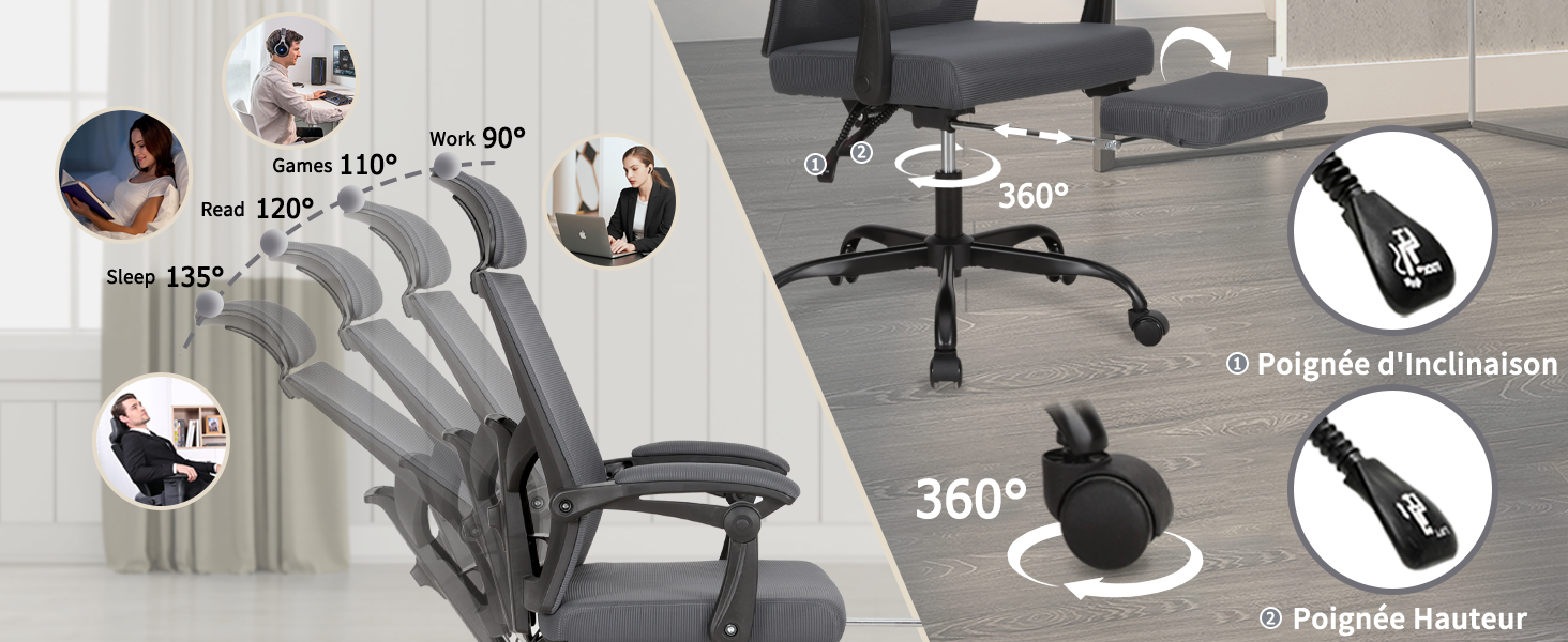 Chaise Bureau Ergonomique 2