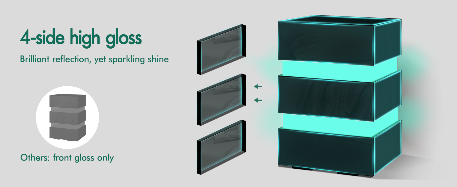 ELFORDSON LED Bedside Tables