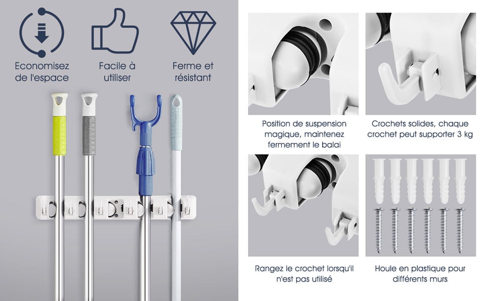 COSTWAY Porte Balais Mural Avec 5 Emplacements Et 6 Crochets/Support Balais Mural Pour Salle De Bain, Cuisine Ou Garage-Blanc -Stanleyfaco Magasin AAHKMJXYDAFdJAOAIMEbOAchlkWZ0oakZn uVZ0mPidMNbILvCvspZ4oG3fPgIqc1P26RdPiG8KHKUtblW5 ULKvLD1OHzwX jolGWPZGyLZfMVUjbnusxwsiUR FEkphi3tPP015C9CiGc3F a MaarSw wFt1uHQuvA