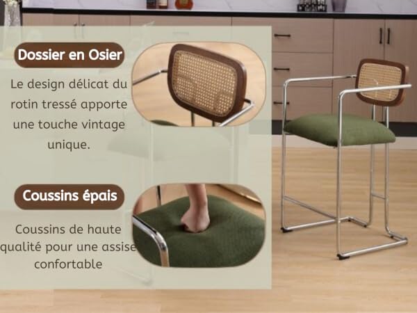 tabouret bar pied metal