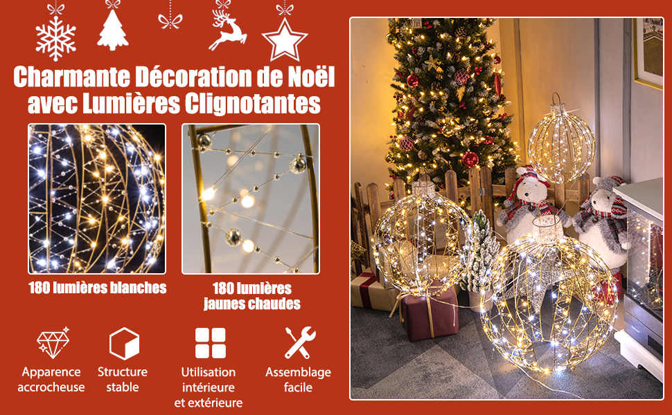 Lot De 2 Mini Décorations De Sapin De Noël, Petites étoiles Pailletées