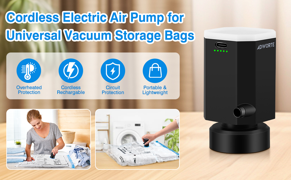 bolsas de almacenamiento al aspirateur à bombe eléctrica