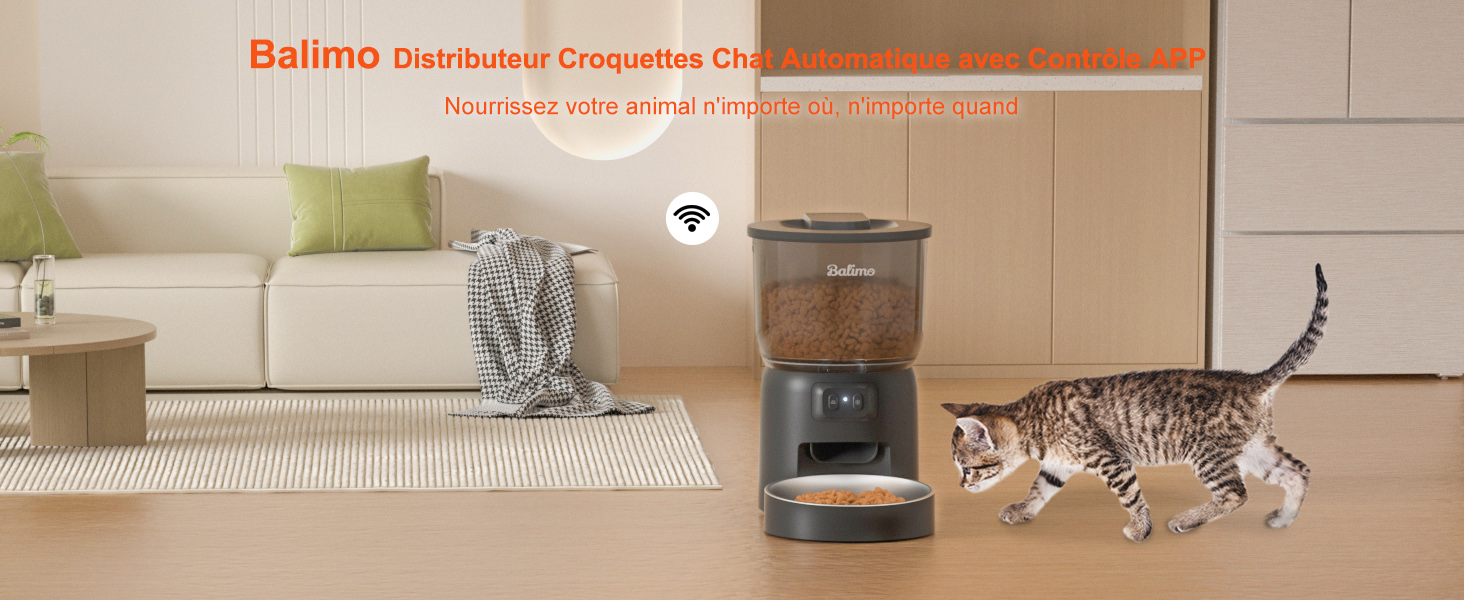 distributeur croquettes chat automatique