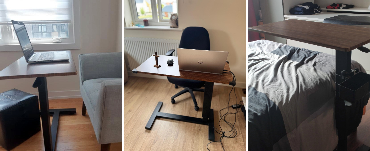 FATIVO Tavolino da Letto con Ruote Tavolino Servitore Letto Tavolino da Letto PC Mangiare Pazienti