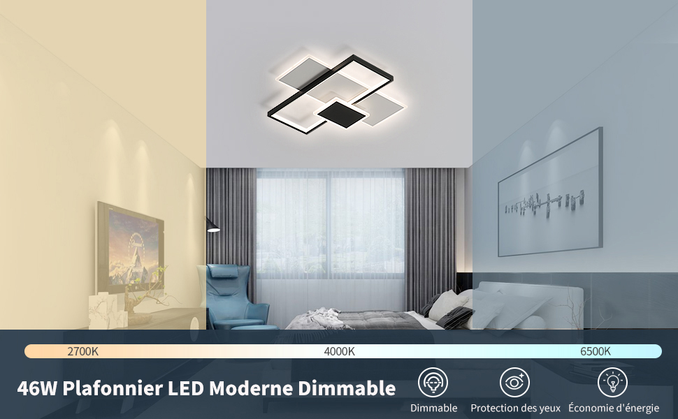 plafonnier moderne led salon
