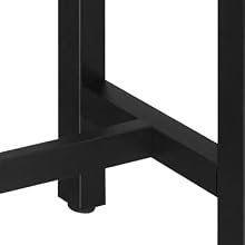 the [ unused0 ] table is a modern design with a black finish.