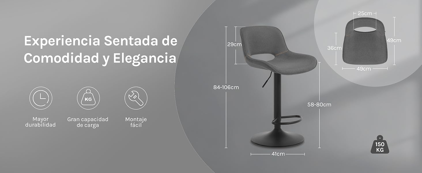 Taburete Cocina Alto