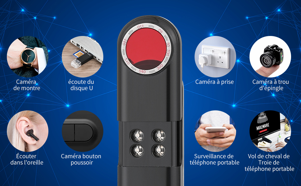 Spy Camera Pen, GPS Tracker Detector, Car camera detector