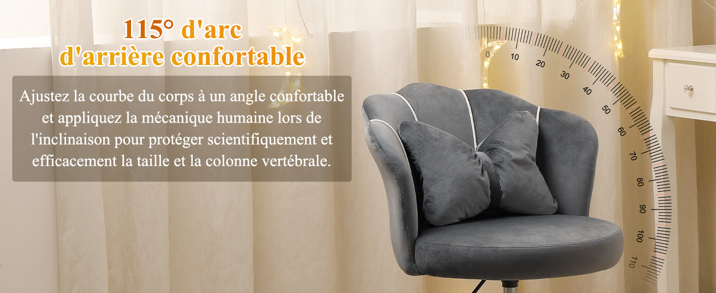 Chaise Bureau, Chaise Coiffeuse, Fauteuil Coquillage, Chaise de Bureau Ergonomique, Chaise Pivotante