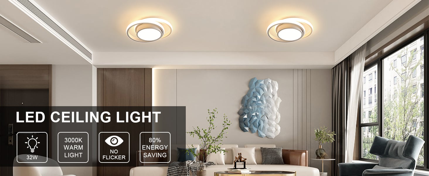 Plafonnier LED Moderne Luminaire Plafonnier Rond