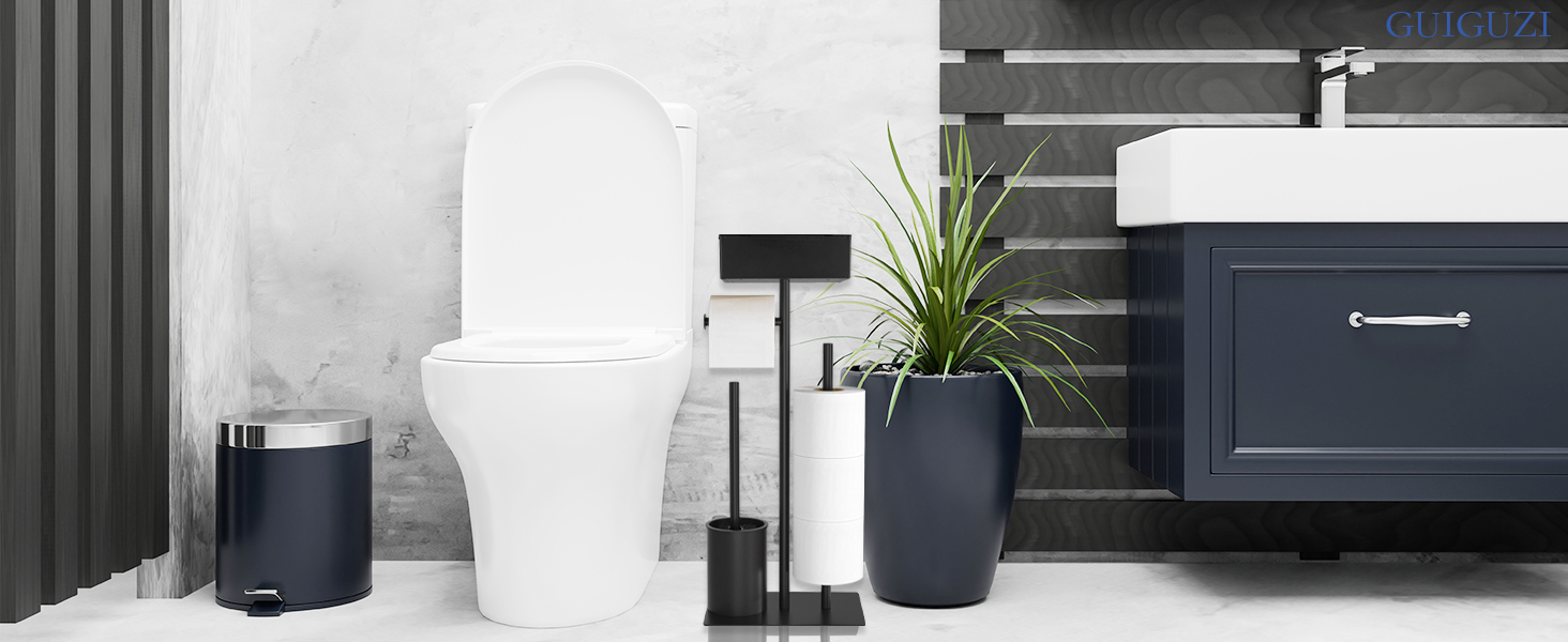 Toilettenpapierhalter mit Toilettenbürste
