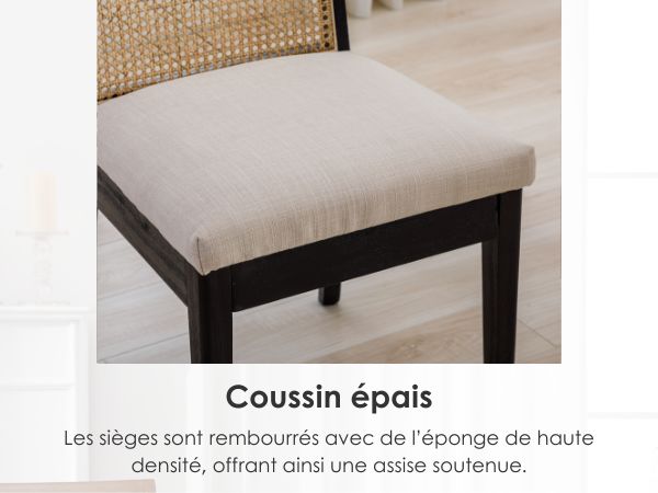 chaise bois noir