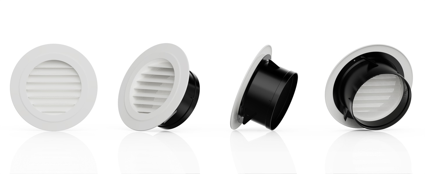 LaBlanc - 125mm Grille de Ventilation en Plastique Aeration Ronde avec ...