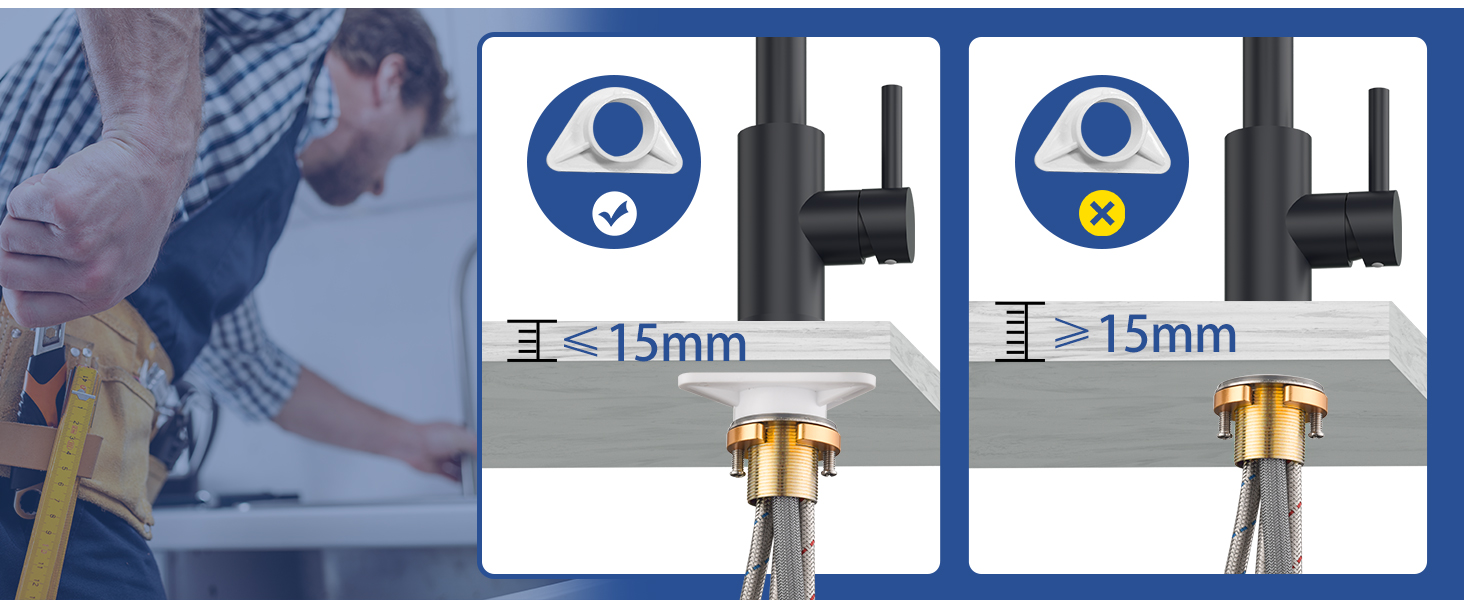 Matt Black Kitchen Taps with Pull Out Spray