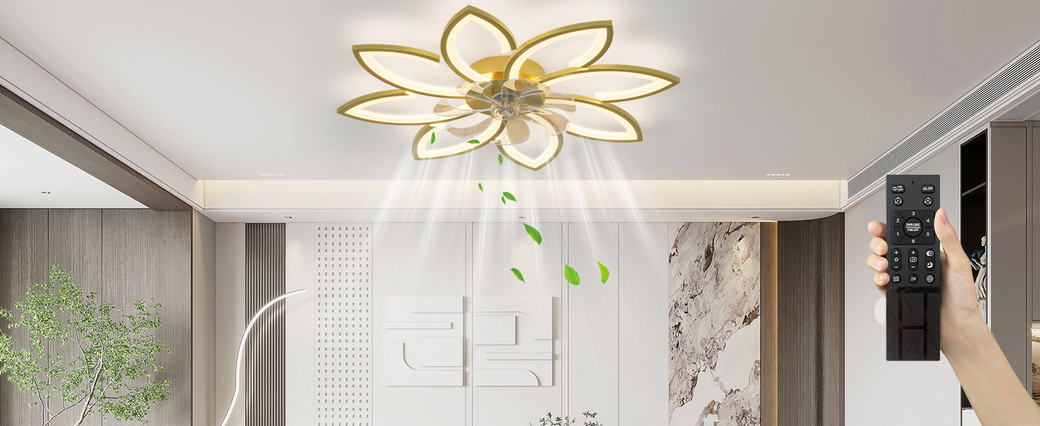 gold ceiling fan with light