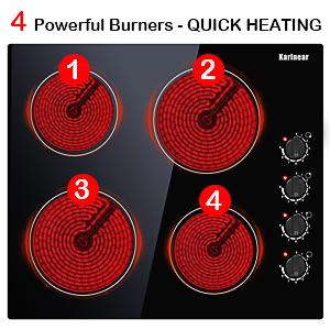 4 brûleurs haute puissance
