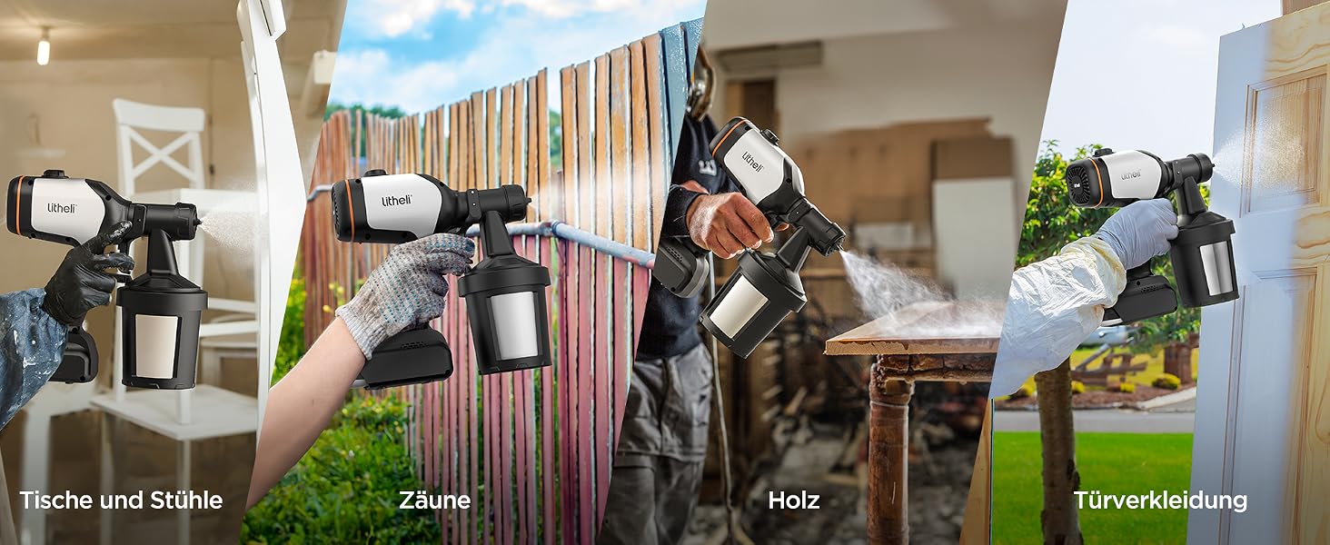 Farbspritzgerät mit transparentem Behälter