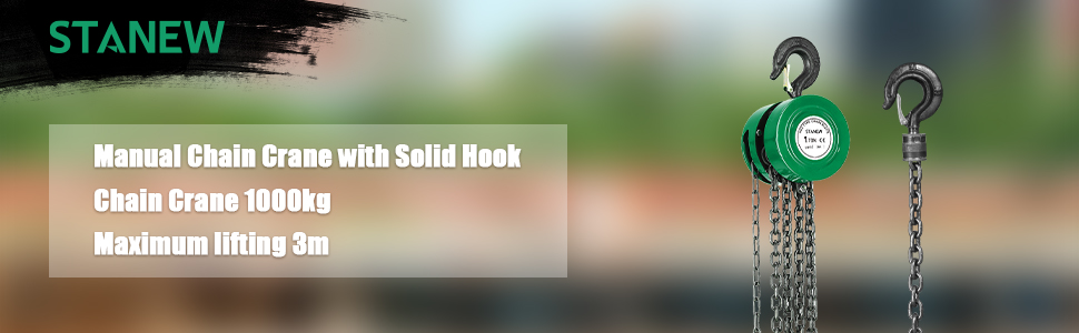 Paranco a catena manuale con gancio robusto