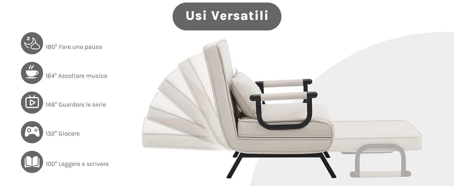 Divano Letto Trasformabile 3 in 1