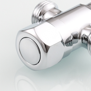Support de douche ou de salle de bain cylindrique chromeé con borde circular