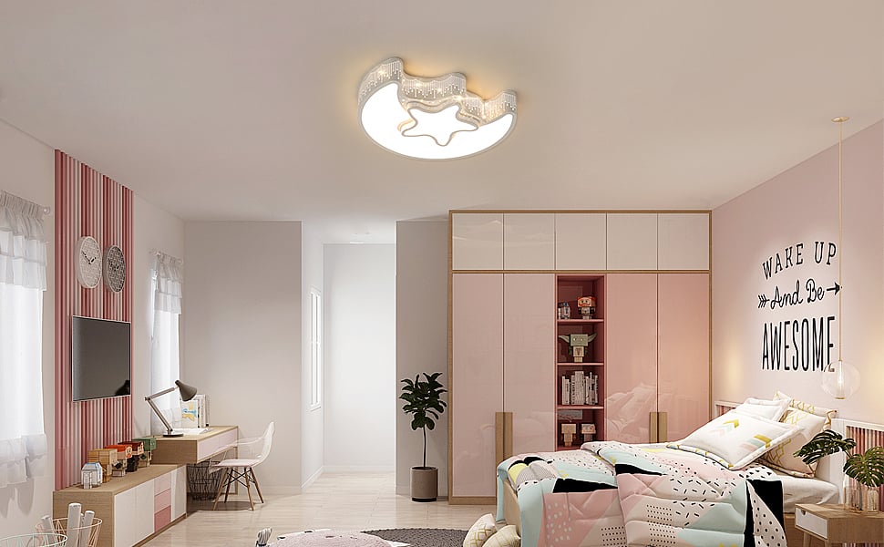 Plafoniera led Dimmerabile Moderno Forma di luna e di stella Lampada a  Soffitto Dimmerabile 3000K-6000K Per soggiorno, camera da letto, sala da  pranzo, ufficio