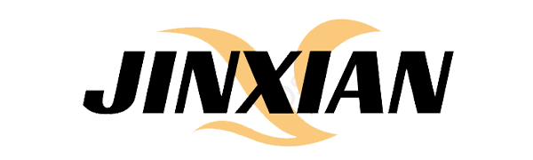 Black text logo 'JINXIAN' with stylized yellow curved lines above and below, possibly for a brand or company.
