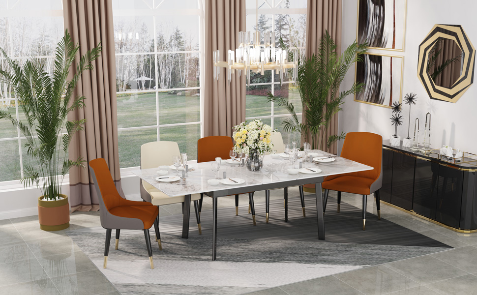 FATIVO 2pz Sedia Sala da Pranzo in pelle imbottite, beige
