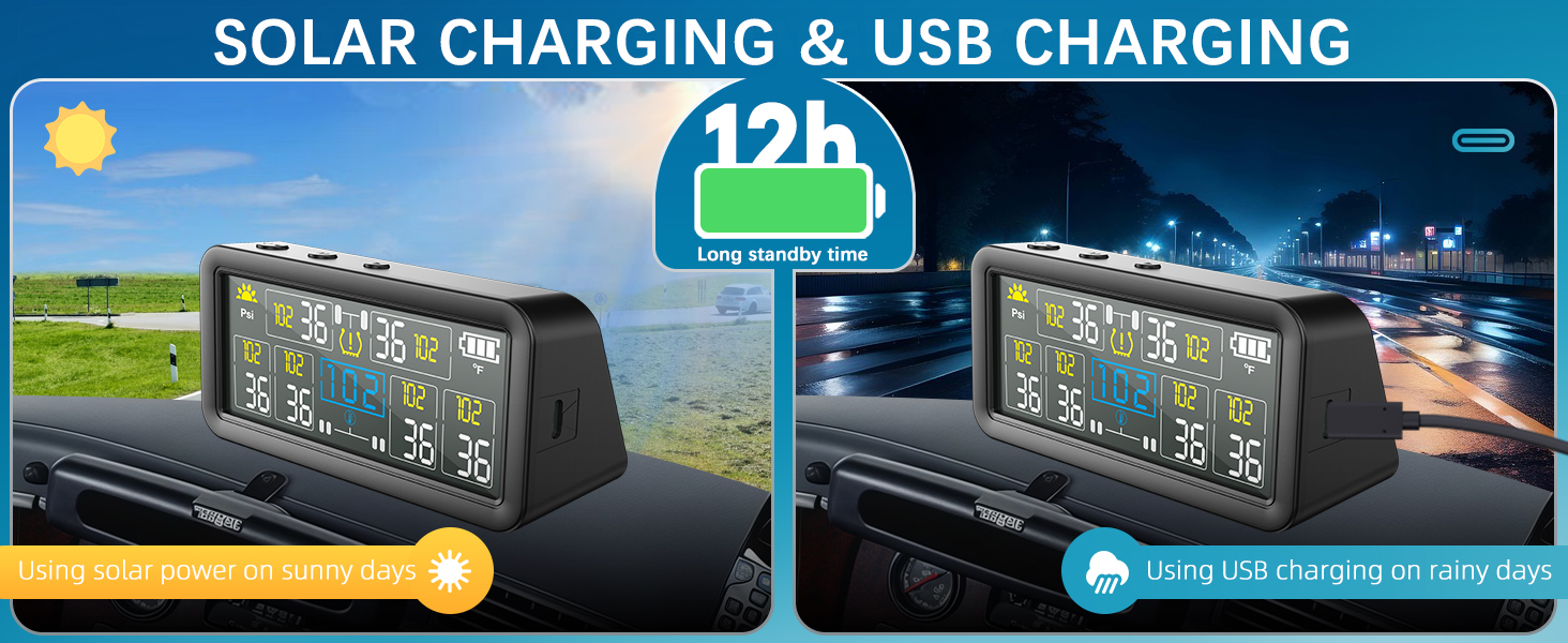 Solar and USB dual charging