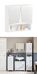 Sobuy Bzr39-w Armario Con Pie Mueble Auxiliar Para Baño Armario De Baño Con  1 Puerta Y 3 Estantes Blanco 48x24x96 Cm Es con Ofertas en Carrefour