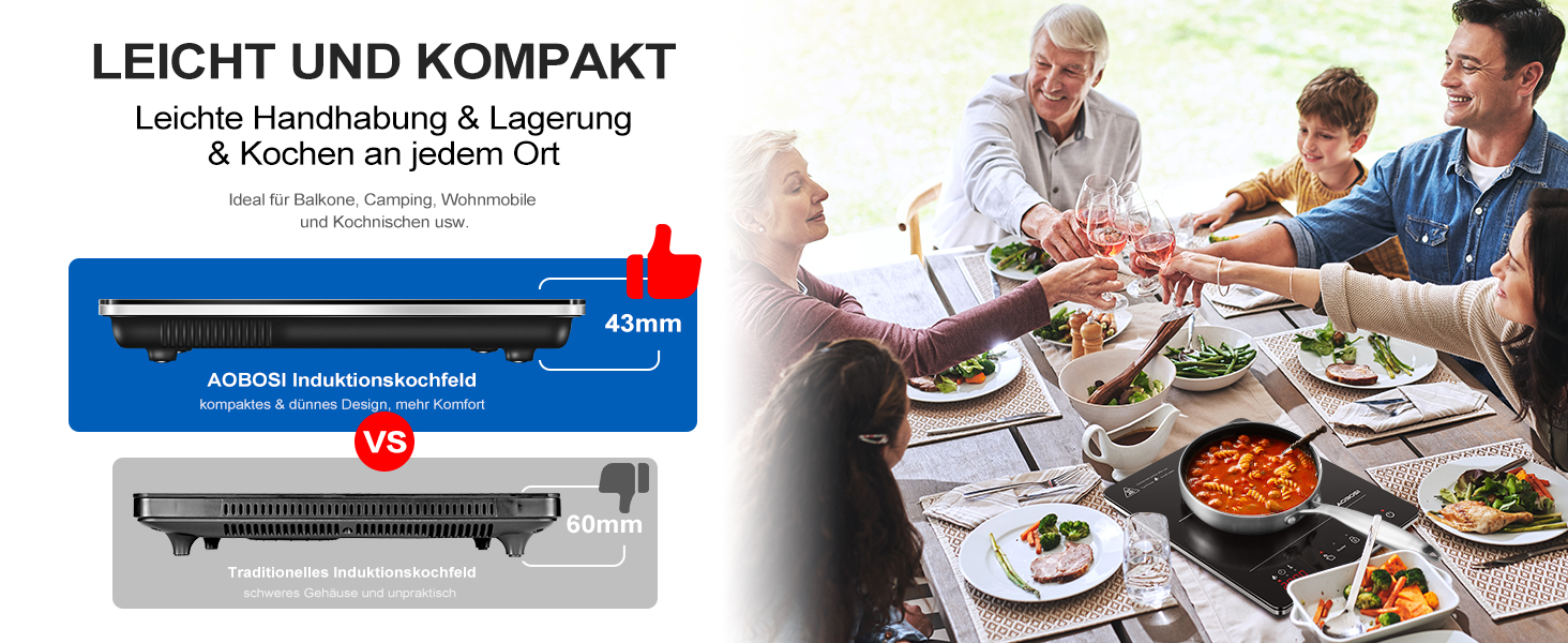 Induktionskochplatte,Induktionskochfeld 1 Platte