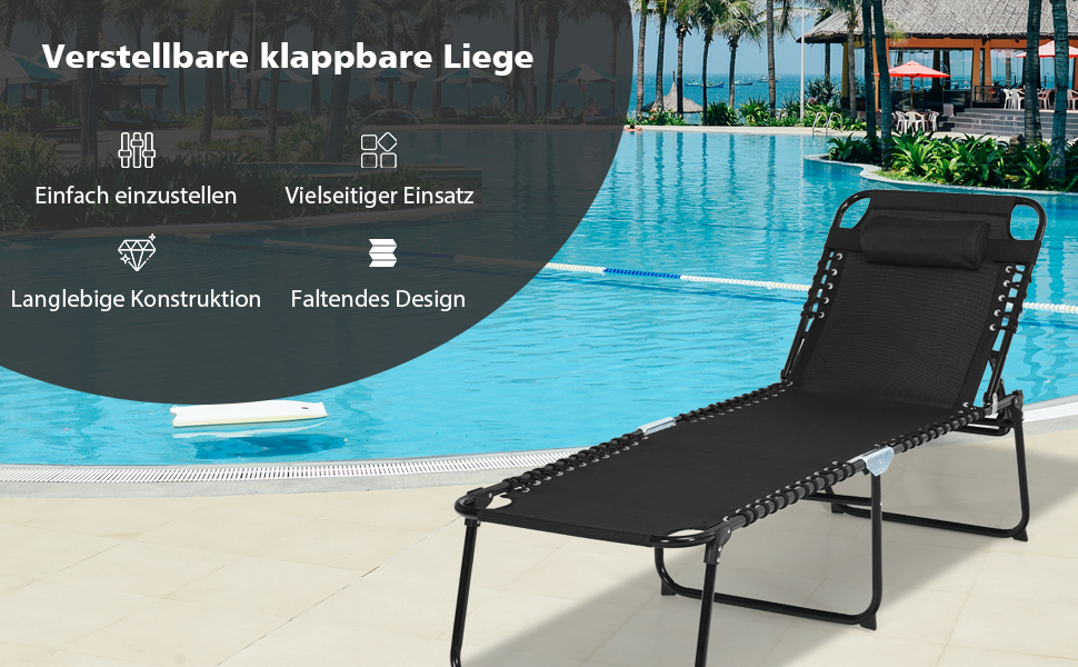 Klappbarer Liegestuhl