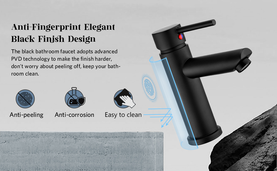 matte black basin tap