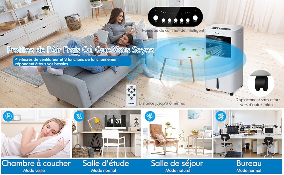 COSTWAY Rafraîchisseur D'Air Mobile 4 En 1 65W Réservoir 20L Ventilateur Humidificateur Oscillation 40° 3 Modes 4 Vitesses Minuterie 7,5H, 2 Glacières Inclus -Climatiseur Et Ventilateur AAHKMJXYDAFdJAOAIMEbOAchlkWZ0oakZn uVZ0mPidMNbILvCvspZ4oG3fPgIqc1P26RdPiG8KHKUtblW5 ULKvLD1OHzwX jolGWPZGyLZfN hs5rWtzFUapeWvTCNkbiwCq3Puv0lBLzo5A0N 5AnsOxEmy9yZhvQHjlLo3GvuYRlXrkc BeYs Rmx jWjQXQF idyHibQ OQmB10tPC