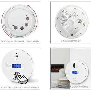 Procédure d'installation de l'alarme au monoxyde de carbone