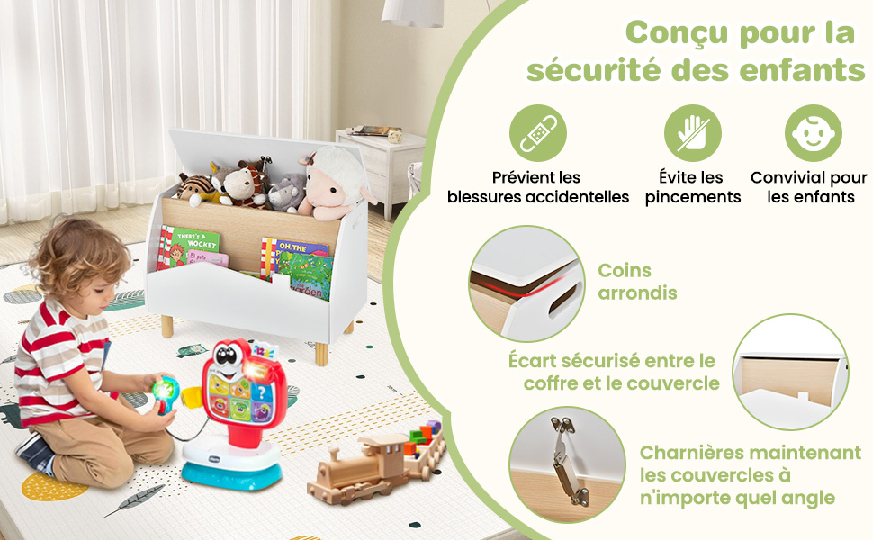 Coffre à jouets GOPLUS