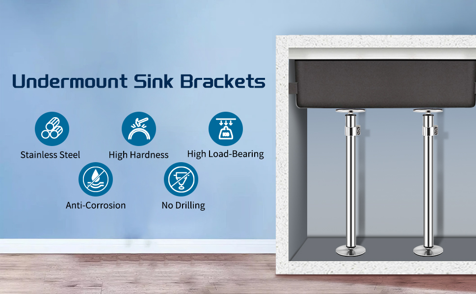 undermount sink brackets