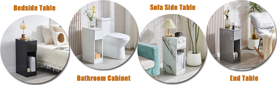 High gloss Sofa Side End Table