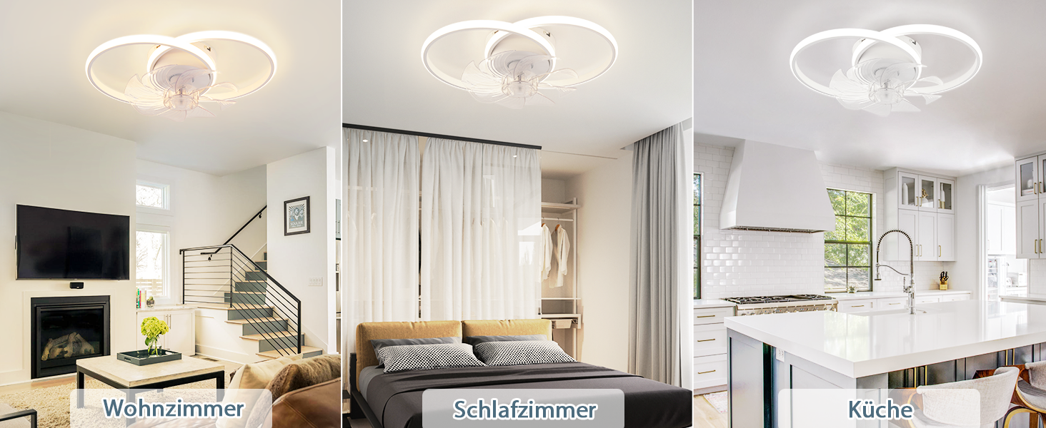Ventilateur de plafond avec lumière silencieuse